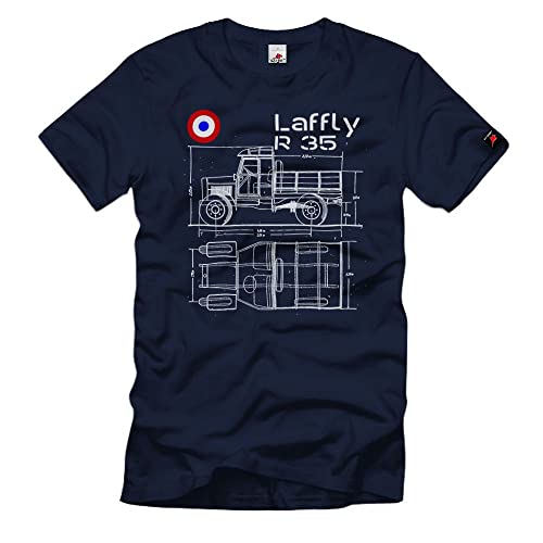 T-Shirt Laffly R 35 Camion Pritsche Bleu XXL idéal pour les rassos de voitures anciennes