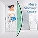 Curved Shower Curtain Rod, TOPROD Black Round Shower Curtain Rod 48-72 Inches Adjustable, Rounded Bowed Stainless Steel Shower Rods for Bathroom, Bathtub, Stall, More Shower Space, Need to Drill