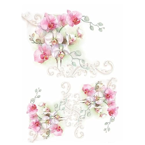 Papel para Decoupage Opa Opapel – 2404 – Flor Orquídea II