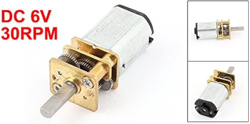 Amazon.co.jp: uxcell ギヤーギアモーター DC 6V 30RPM 3mmシャフト