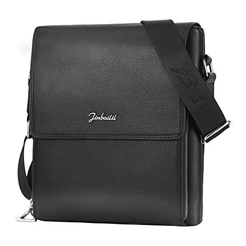 Leathario Men's Shoulder Bag Leather Crossbody Bag for Men Small Messenger Tablet iPad 11 inch Casual Travel Daily Cover