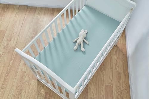 Image of Muslin Crib Sheets for Baby Boys Girls, Neutral Fitted Crib Mattress Sheet