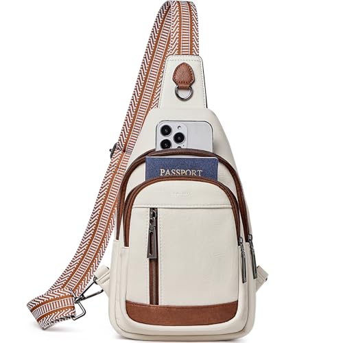 Image of cakang Womens Sling Bag Crossbody Bags for Women Vegan Leather Sling Backpack Daypack Fanny Pack Crossbody Purse Travel