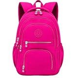Mochila Premium Nylon Resistente 5 Compartimentos para Faculdade e Trabalho (Rosa)