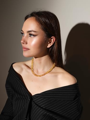 TheNaturalAmber Baltic Amber Necklace Adult – Lemon Baroque Polished Beads 45cm – Handmade Pain Relief & Succinic Acid Wellness Jewelry2