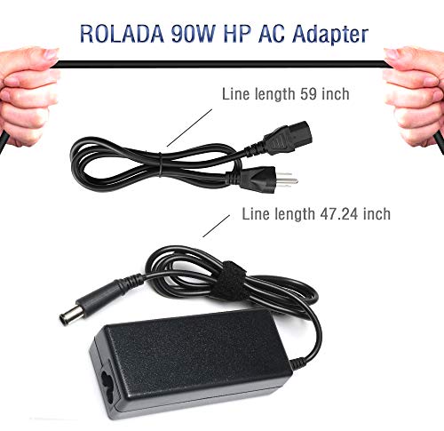 18.5V 3.5A 65W Ac Adapter For Hp Pavilion Dv7 Dv6 Dv5 Dv4 Dm4 G7 G6 G4 Series;Charger For Probook-Elitebook-Compaq-Presario Cq57 Cq56 Cq62 Cq60 2000-2B09Wm 2000-2A20Nr Laptop Adapter Power Cord #TOP4