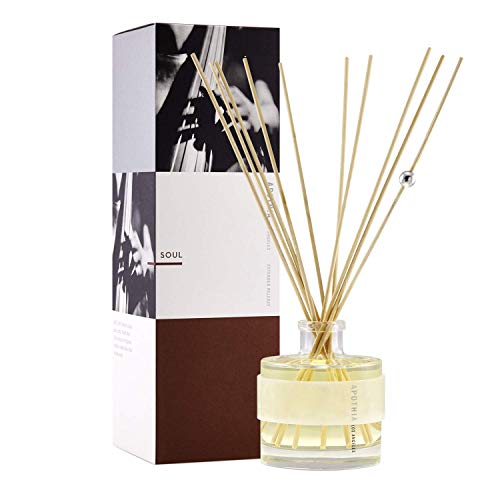 APOTHIA - Soul Aromatic Diffuser | Mahogany & African Ginger | Premium Essential Oils | Up to 12 Months | 7 oz | 200 ml | Small Batches for Luxury Quality in Elegant Glass Bottle