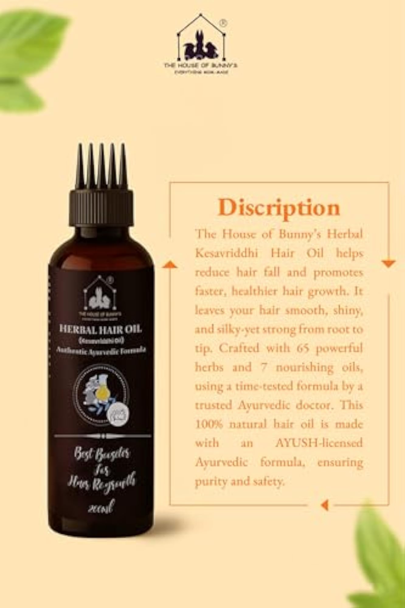 Keshavriddhi Herbal Hair Oil, 200ml, Natural Formula