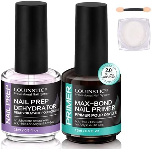 Acid-Free Nail Primer & Nail Dehydrator, Hema-Free, No-Burn, No-L...