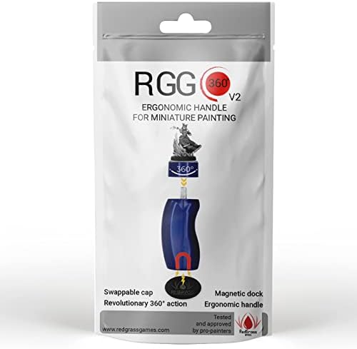 Redgrassgames RGG 360 V2 Painting Handle for Miniature - Blue Grey Putty Edition