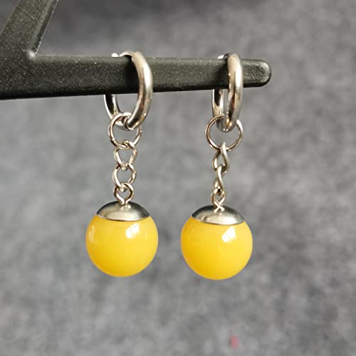 Anime Cartoon Resin Vegetto Potara Ball Black Son Goku Zamasu Cos Earrings Ear Clip Cuff (Pair Yellow Pierced) #TOP3