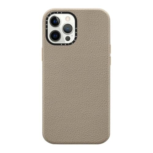 Coque grainée iPhone 12 Pro Max CASETiFY grise anti-chute