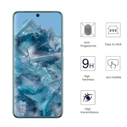 Image of AOKUMA Screen Protector for Google Pixel 8 Pro Tempered Glass, 2 Pieces, Glass Compatible with Pixel 8 Pro Screen Protector, Premium Glass Film with 9H Hardness, Anti-Scratch, Shatterproof, Anti-Oil