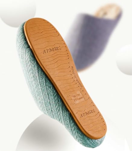 Caistre Women's Fuzzy Scuff Slippers Comfy Memory Foam Winter Shoes Warm Plush House Slipper Indoor Outdoor Shoes with Non-slip Sole4