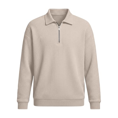 Pull en tricot léger avec fermeture éclair décontracté et confortable - 2
