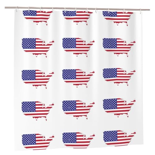 Rideau de douche polyester USA 183 cm indéchirable avec oeillets métalliques pour éviter la rouille