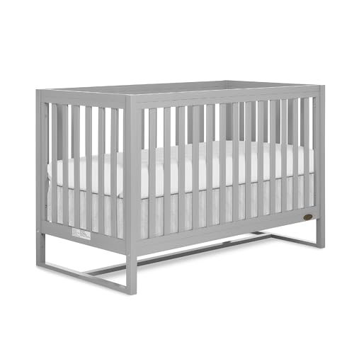 Image of Dream On Me Arlo 5-in-1 Convertible Crib in Pebble Grey, JPMA Certified, 3 Mattress Height Settings, Non-Toxic Finish, Made of Sustainable and Sturdy Pinewood