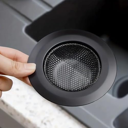 Colador para desagüe de acero inoxidable negro
