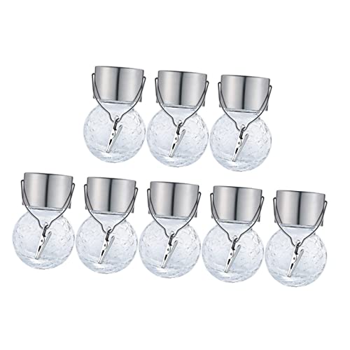 SWOOMEY 8piezas Lámparas Solares Colgantes De Craquelada De Vidrio Con Asa Iluminación Decorativa Resistente Al Para Jardín Patio Terraza y Fiestas Al Aire