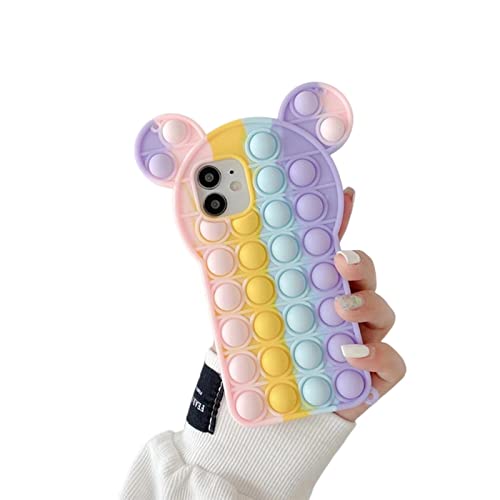 TSHIGO Cover iPhone 13 Custodia per Telefono Unicorno Cartone Animato con Cordino per iPhone 11 12 PRO Max Mini XS XR Se 6 7 8 Copertina Morbida in Silicone Shock per Bambini-for iPhone 11,I