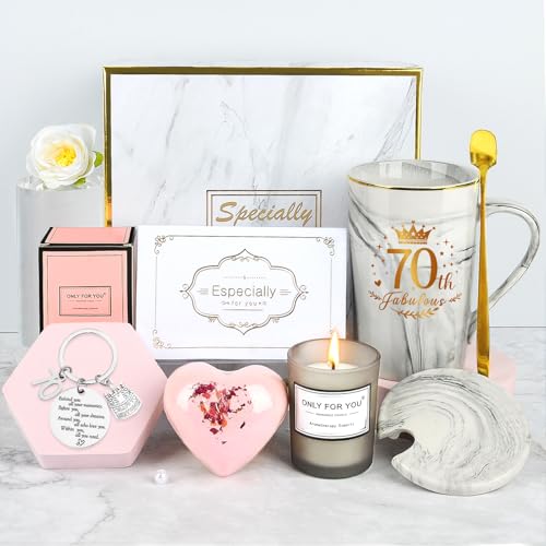 YYDSXK Regalo Cumpleaños 70 Años, Taza de Café 6 Piezas Set...