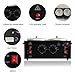 FHATSJ Black Double Pots Wax Warmer Professional Melted Wax Beads for Hair Removal,Fast Electric Wax Heater with Adjustable Temperature Set for Women (Black-Double Pots)