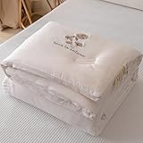 KCCRHIN Baumwollsteppdecke,150/200/220Cm,Einzel-/Doppelsteppdecke,Ultraweich Schlafdecke Für 4...