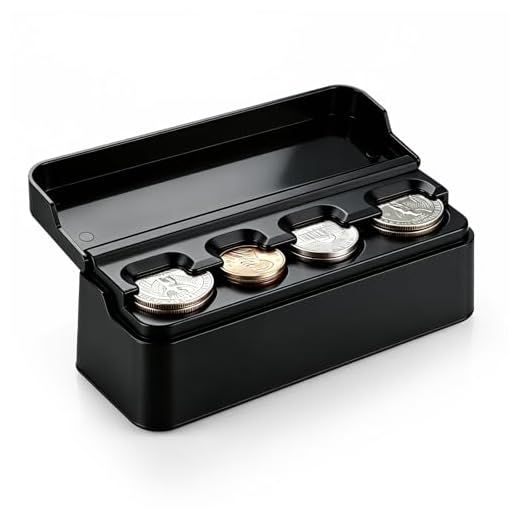 SINGARO Coin Holder for Car, Universal Car Coin Change Organizer, Car Coin Holder Compatible with Coins of Different Sizes, Car Interior Accessories, Suitable for Most Cars, Trucks, etc.