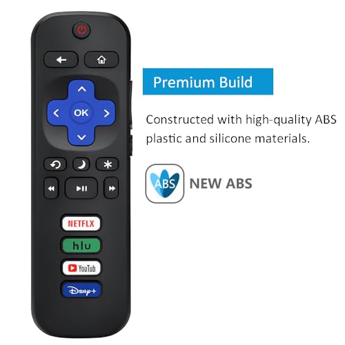 2Pcs Universal Remote Compatible for Roku TVs, Replacement Remote Control Fit for Hisense/TCL/Onn/Sharp/Philips/Hitachi/JVC/RCA/Insignia/Sanyo/LG,etc RokuSeries Smart TV (Not for RokuStick and Box) - Thumbnail 5