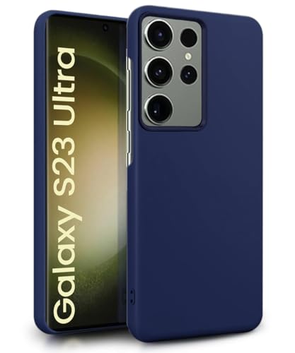 Image of WOW IMAGINE Slim Frameless Back Cover for Samsung Galaxy S23 Ultra 5G | Ultra Thin Lightweight Design & Camera Protection | Soft Matte Silicone Flexible Mobile Case (Blue)