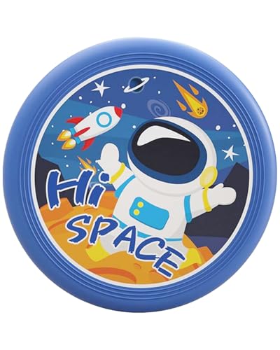 WUNZILO 1 Stück flving disksscheibe für Kinder Softe Wurfscheibe Weiches flving disksscheibe Verdickte mit Cartoon,Astronaut, Muster für Kinder Sport, Durchmesser 20 cm