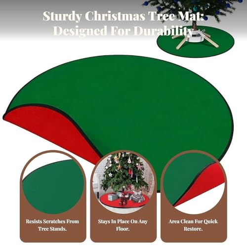 Protection de sol pour sapin de Noël avec ce tapis réversible - 6