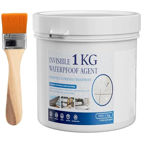 Image of Magnova 1Kg Transparent Waterproofing Glue with Brush for Roof Leakage, Crack Seal Water Leakage Solution Indoor Outdoor, Waterproof Adhesive Sealant for Bathroom Pipe Wall Tile Surface Window (1 KG)