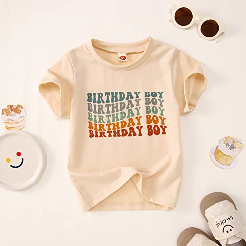 KEKEMI Birthday Boy Shirt Toddler Baby Boys Birthday Party T-Shirt Cute Letter Print 1st 2nd 3rd 4th 5th Birthday Gift Tees2