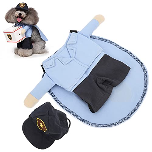 Disfraz de cartero para perros y gatos, talla M miniatura 3