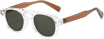 Classic Flat Top Sunglasses for Men Women Retro Fashion Black Thick Frame Lightweight Elastic Material Durable