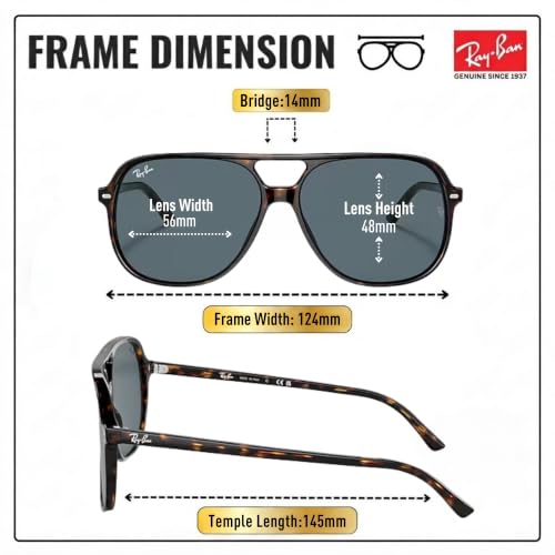Image of Ray-Ban RB2198 BILL Square Sunglasses with Official Eyewear Kit