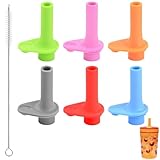 USCAUK 7 Pcs Replacement Bite Valve Kit for Zak Designs Kelso 15oz Cup Straw Lid Parts Silicone BPA-Free Reusable Mouthpiece with Cleaning Brush