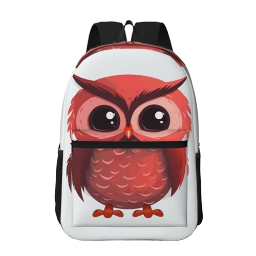 Sac à dos PC 15,6" hibou rouge léger pour soulager le dos pendant vos voyages urbains