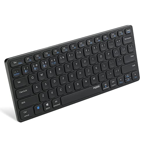 Image of Rapoo E9050 C-Type Rechargeable Bluetooth Wireless Multi-Device (4 Devices) Keyboard for Windows /iOS /Android,Tablet /Smartphone - 3 Years Warranty Dark Grey