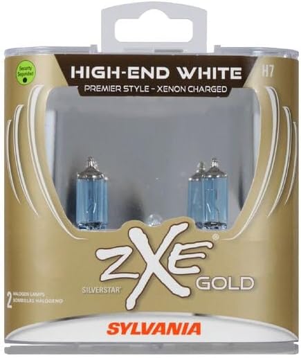 SYLVANIA H7 SilverStar zXe Gold Halogen Headlight Bulb, 2 Pack