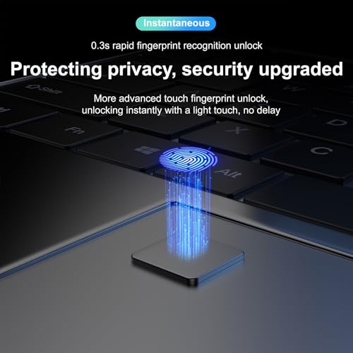 Image of DREAMFYRE 16.1 inch Laptop - 2.5K HD Laptop PC 16GB RAM 512GB SSD, Quad-Core N95 Processor (up to 3.4 GHz) Portable Laptop Computer with Touch ID, WiFi, BT4.2, Suitable for Business /Entertainment