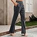 Wide Leg Pants for Women Fashion Casual Petite Elastic High Waisted Baggy Flared Pants Athletic Joggers with Pockets Gray