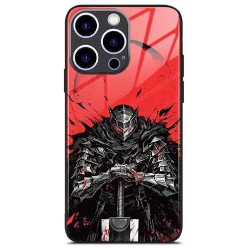 Coque en verre brillant Berserker Armor pour iPhone 16 Plus design cool