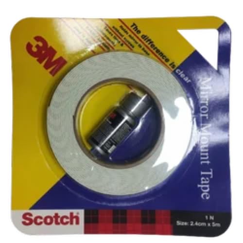 Image of 3M IA120170427 Mirror Mounting Tape, 24 mm x 5 m (1 Roll, white)