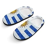 peiyeety Hausschuhe mit Uruguay-Flagge und Paisley-Muster, rutschfest, für drinnen und draußen