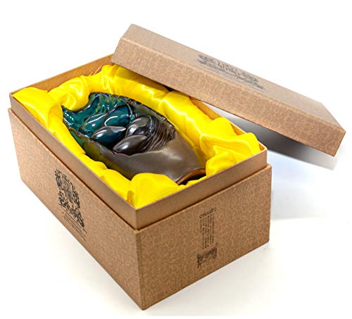 Newqz Backflow Incense Burner Smoke Holder For Home Decor, Ceramic Aromatherapy Diffusers With 50 Pcs Cones H 7.9" #TOP5