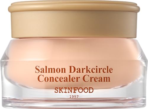 SKINFOOD Salmon Darkcircle Concealer Cream, Korean Under Eye Concealer for Moisturizing Dark...