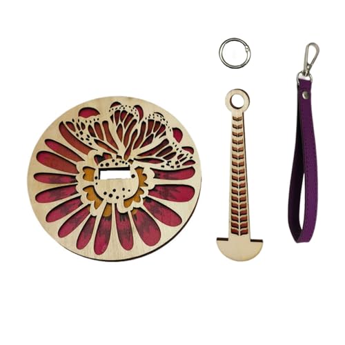 Image of Portable Wrist Yarn Holder with Leather Strap,Yarn Storage Spinner | Knitting and Crocheting Craft Tool for Crochet Trave