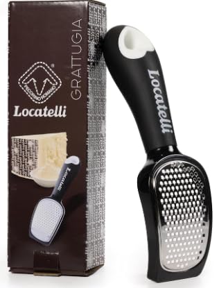 LOCATELLI PECORINO ROMANO CHEESE WEDGE, 1 LB ~ Approximate Weight | 100% Pure Sheeps Milk | IMPORTED from Italy | Bundled with a Locatelli Cheese Grater | By Cosmic Autophagy